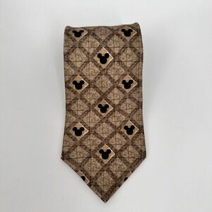 Disney Walt Disney World Vintage Silk Men Tie Mickey